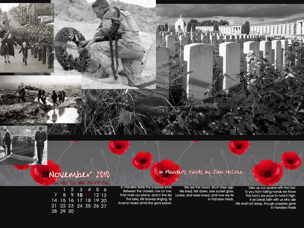 With Remembrance Day Canada on the 11th there are many opportunities to 